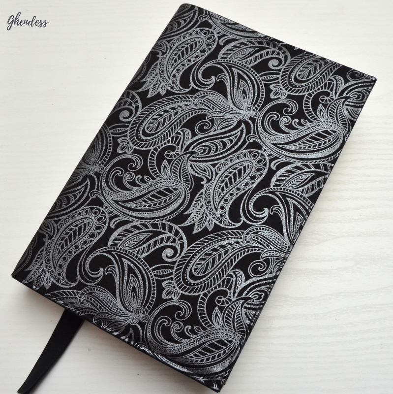 Univerzální obal na knihu - Paisley/silver