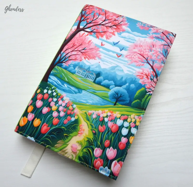 Univerzální obal na knihu - Tulipánové údolí