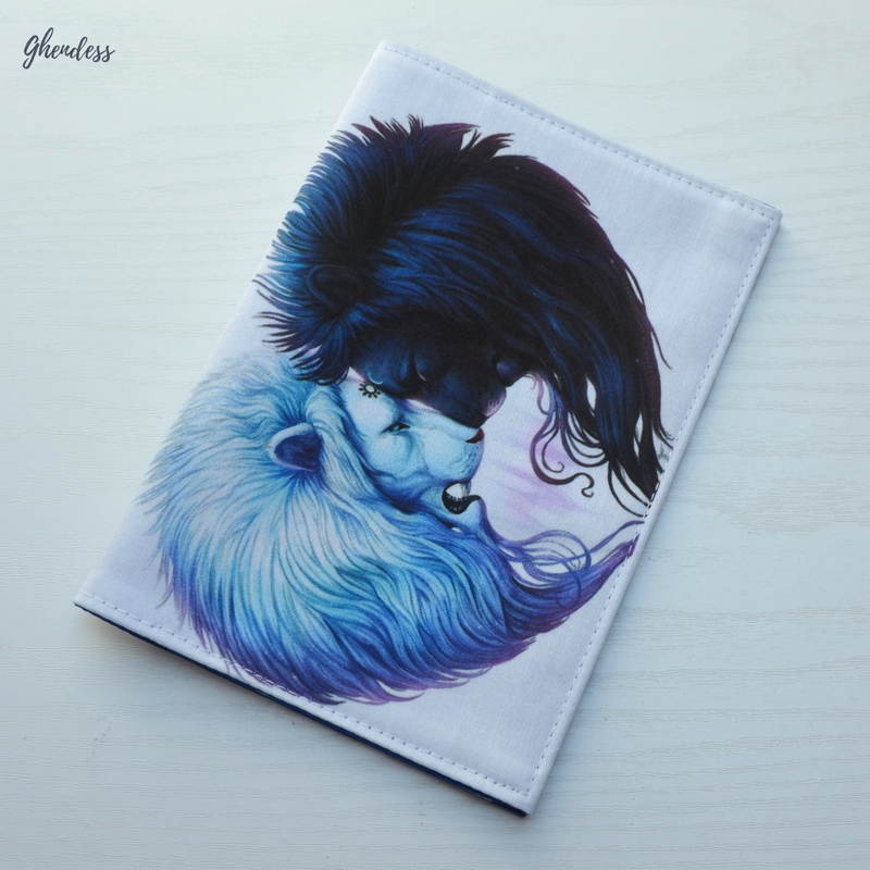 Obal na očkovací průkaz - Lví jing a jang