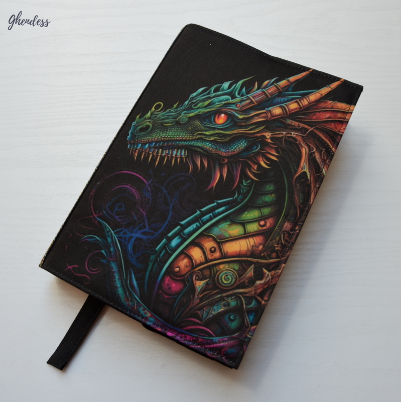 Univerzální obal na knihu - Dragon/steampunk