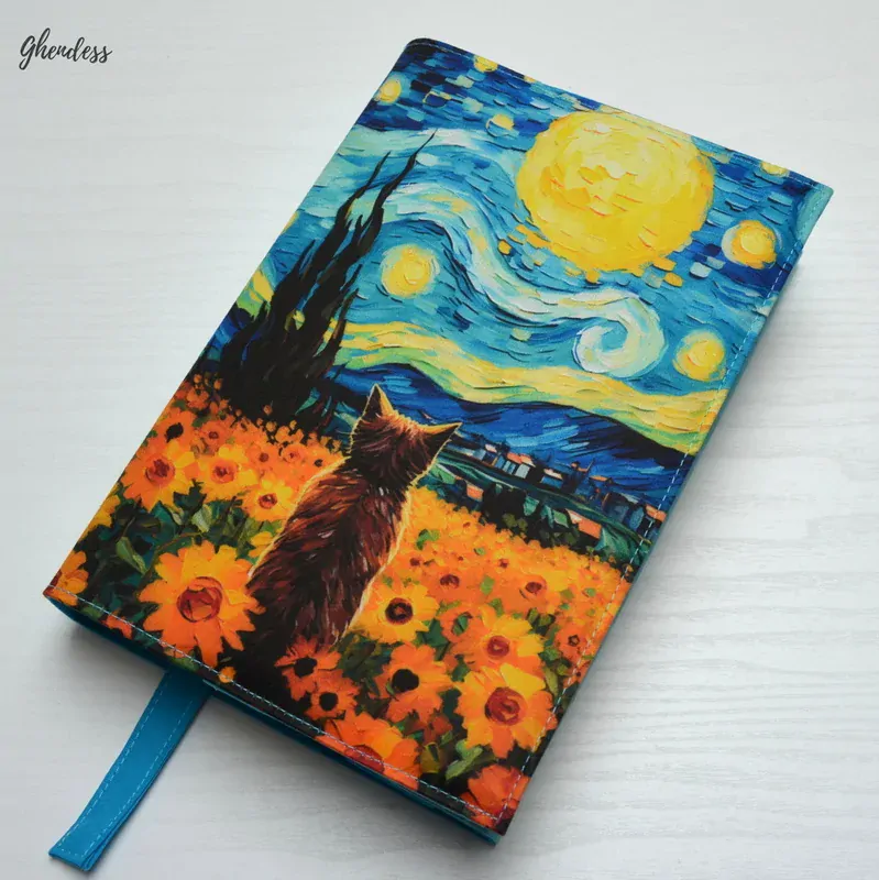 Univerzální obal na knihu - Kočka x Gogh