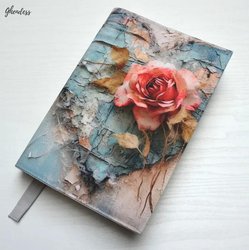 Univerzální obal na knihu - Heart and rose I