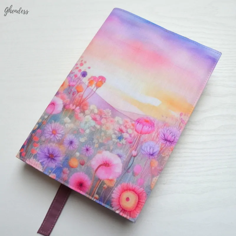 Univerzální obal na knihu - Meadow/pink