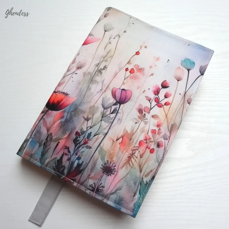 Univerzální obal na knihu - Luční kvítí No. 8