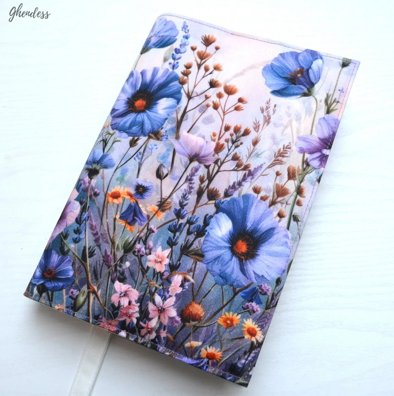 Univerzální obal na knihu - Vlčí máky/Violet 1