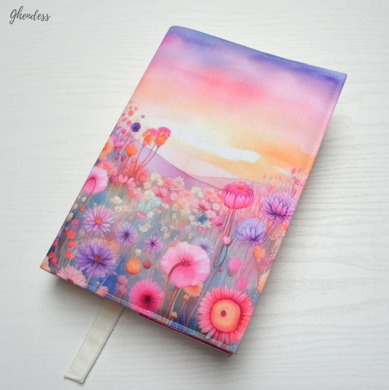 Univerzální obal na knihu - Pink meadow No. 1