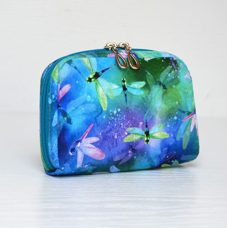Peněženka - Aqua dragonflies