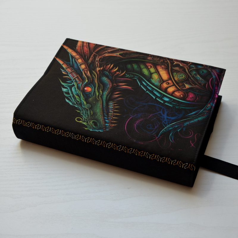 Univerzální obal na knihu - Dragon/steampunk