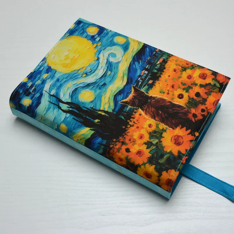 Univerzální obal na knihu - Kočka x Gogh