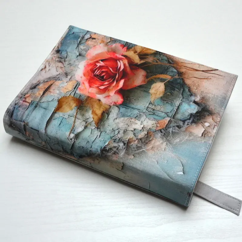 Univerzální obal na knihu - Heart and rose I