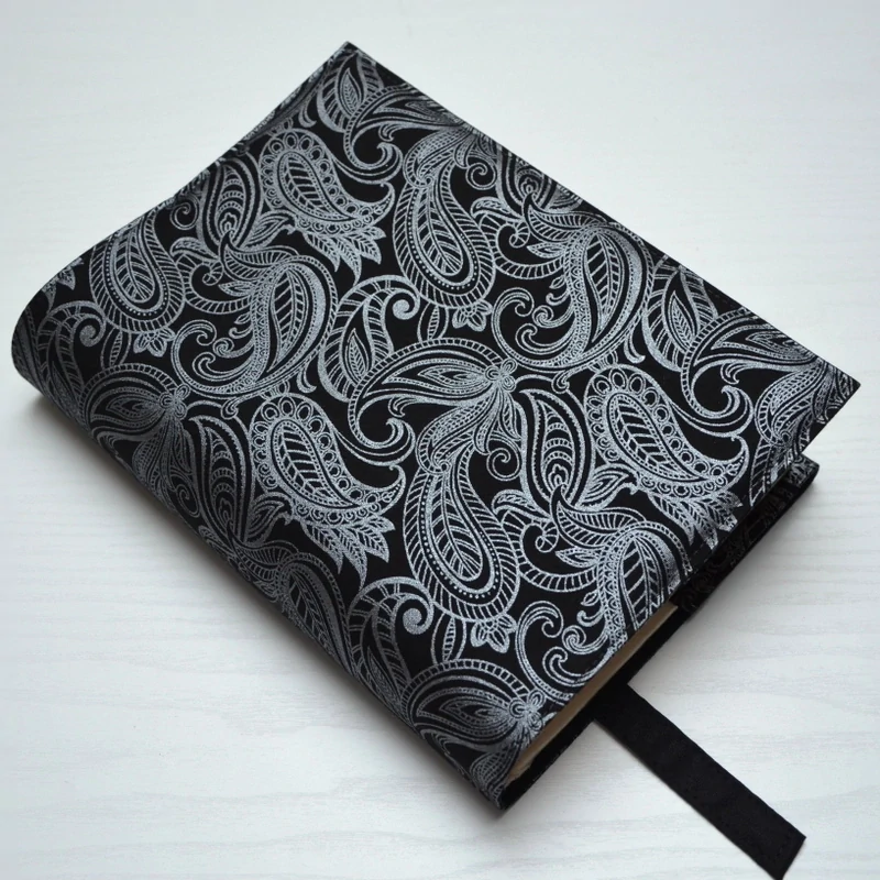 Univerzální obal na knihu - Paisley/silver