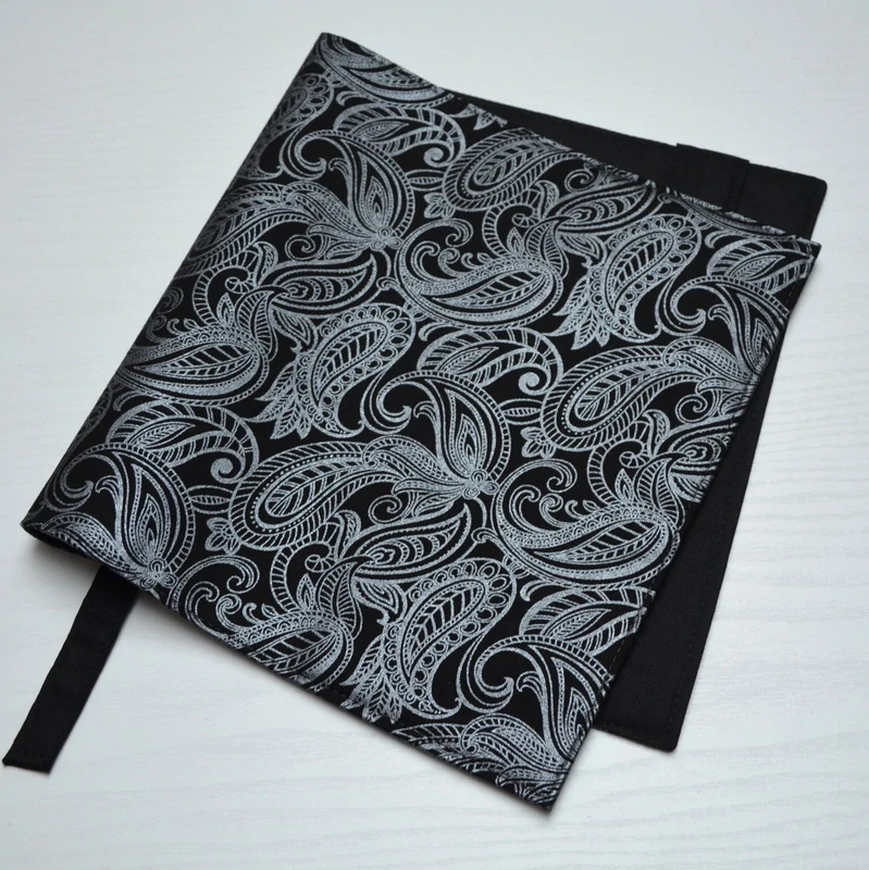 Univerzální obal na knihu - Paisley/silver