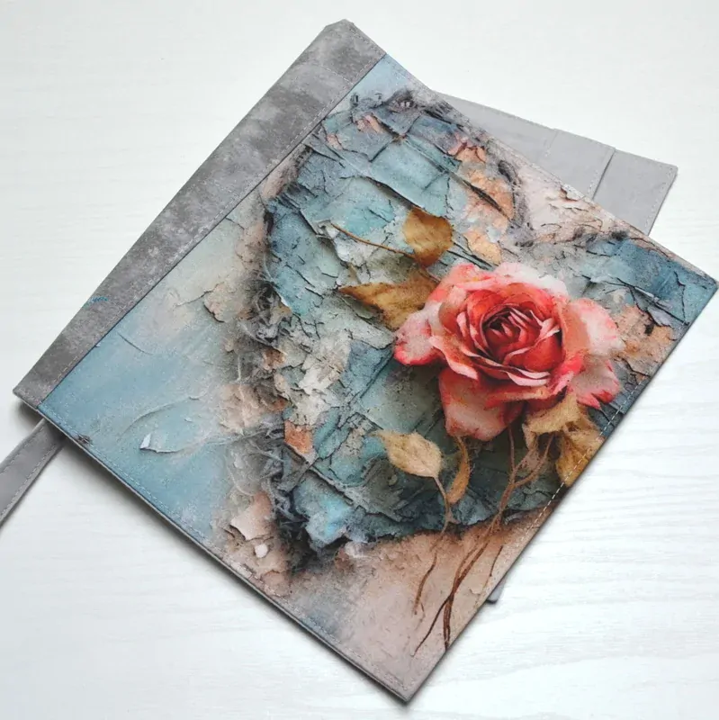 Univerzální obal na knihu - Heart and rose I
