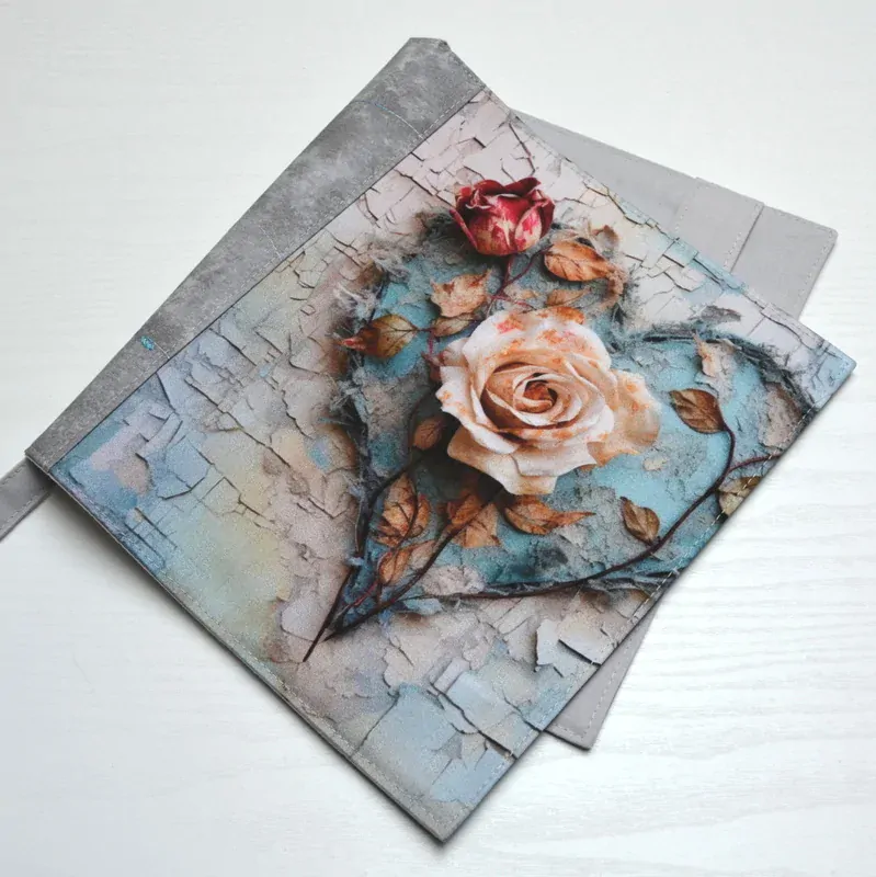 Univerzální obal na knihu - Heart and rose II
