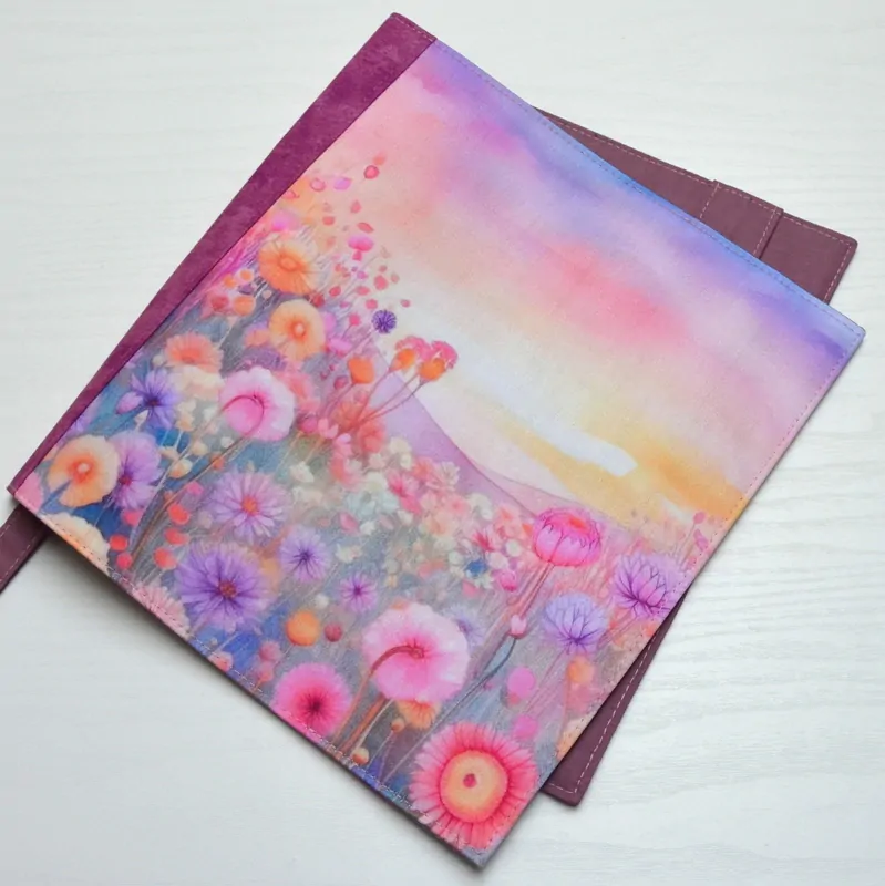 Univerzální obal na knihu - Meadow/pink