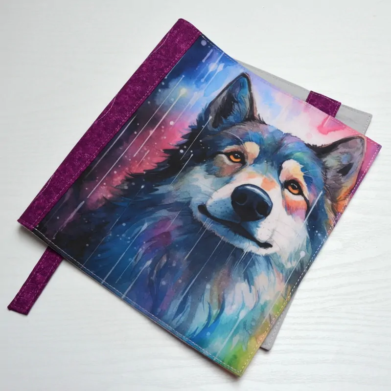 Univerzální obal na knihu - Color wolf