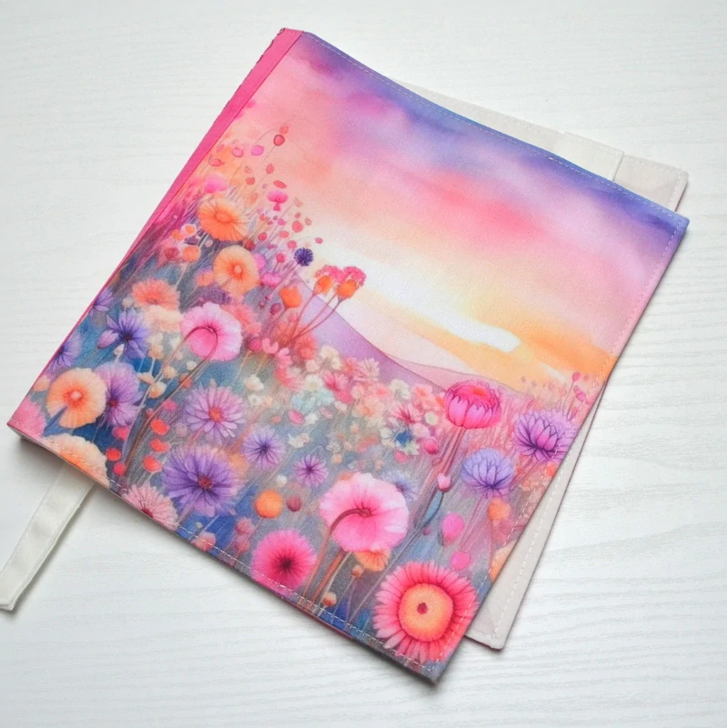Univerzální obal na knihu - Pink meadow No. 1