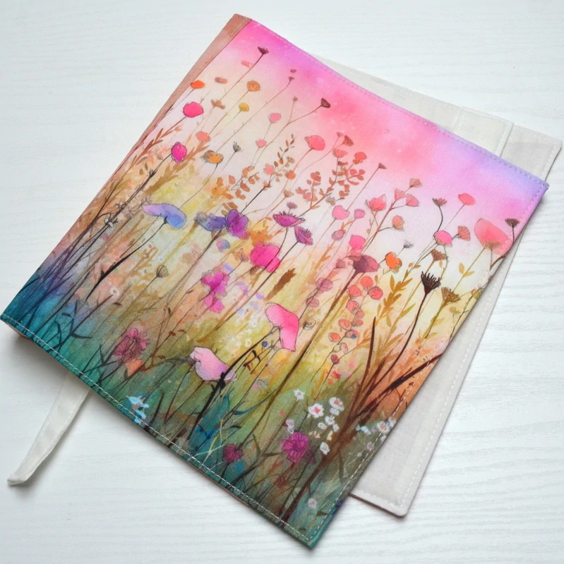 Univerzální obal na knihu - Pink meadow No. 3