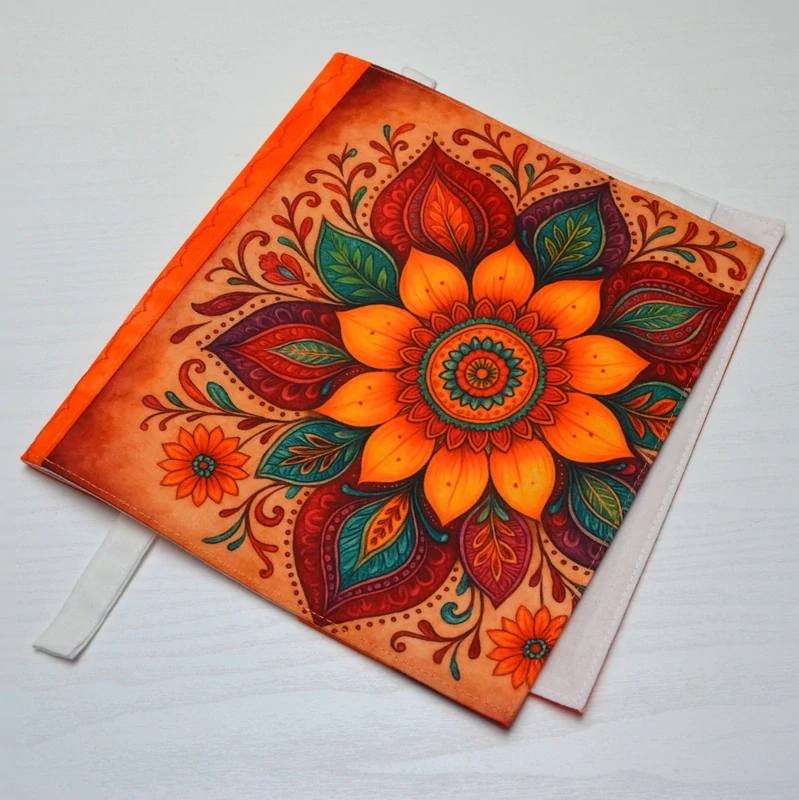 Univerzální obal na knihu - Mandala/orange