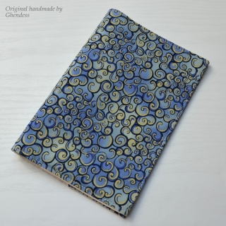 Obal na očkovací průkaz - Spirálky/modrá