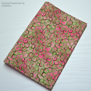 Obal na očkovací průkaz - Spirálky/růžová