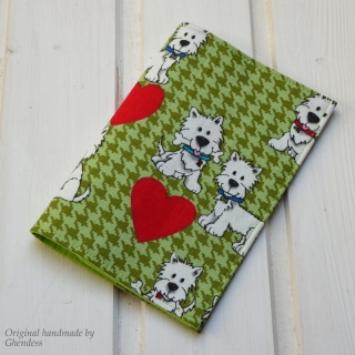 Obal na očkovací průkaz - Pejsci/zelená