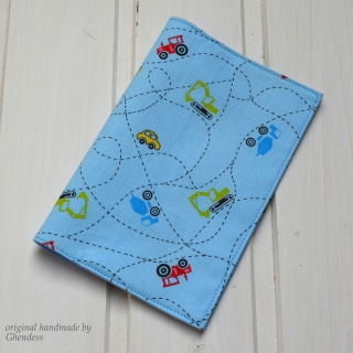 Obal na očkovací průkaz - Autodráha/modrá