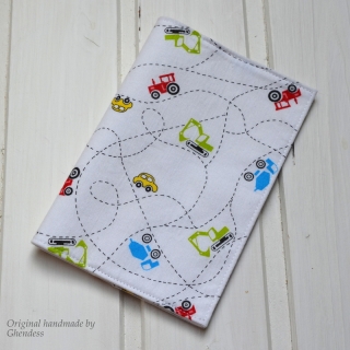 Obal na očkovací průkaz - Autodráha/bílá