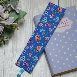 Záložka do knihy - Kvítí na modré