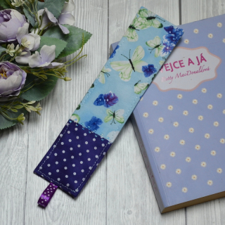 Záložka do knihy - Motýlci/modrá