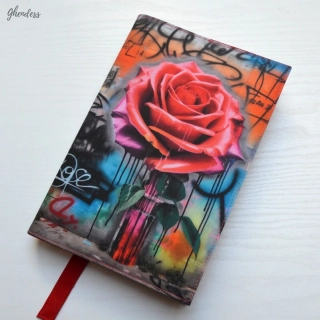 Univerzální obal na knihu - Růže a graffiti IV